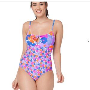 Roxy Daisy Days Keyhole One Piece Swimsuit Size Medium NWT